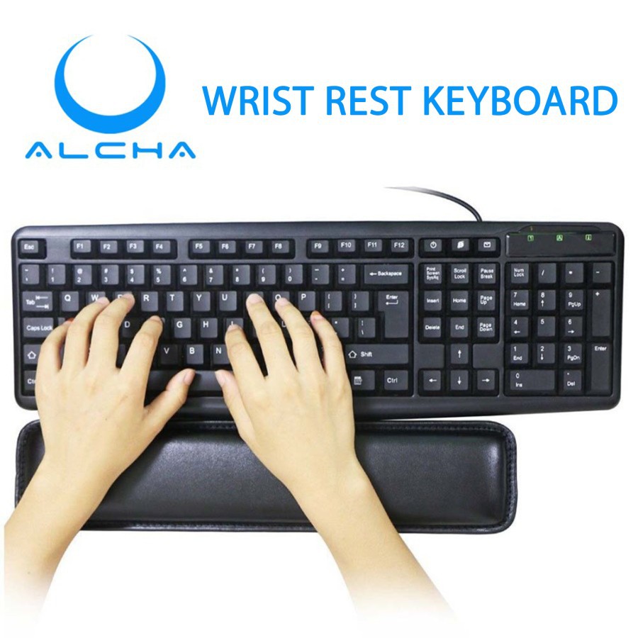 ALCHA WRIST REST KEYBOARD MECHANICAL PAD LEATHER SANDARAN TANGAN