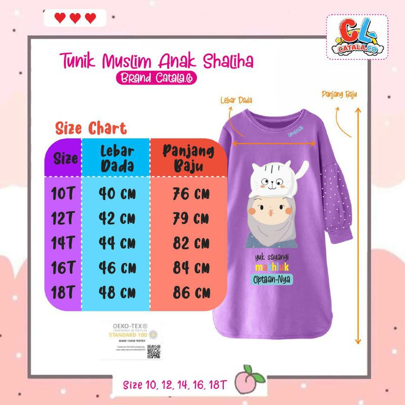 Tunik Muslim anak shaliha Catala.co