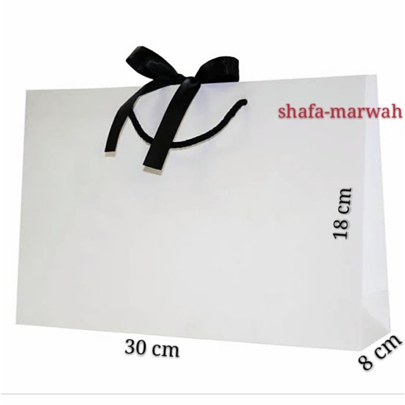 

Autentik PREMIUM Paperbag super white doff. 30 x 8 x 18 cm.