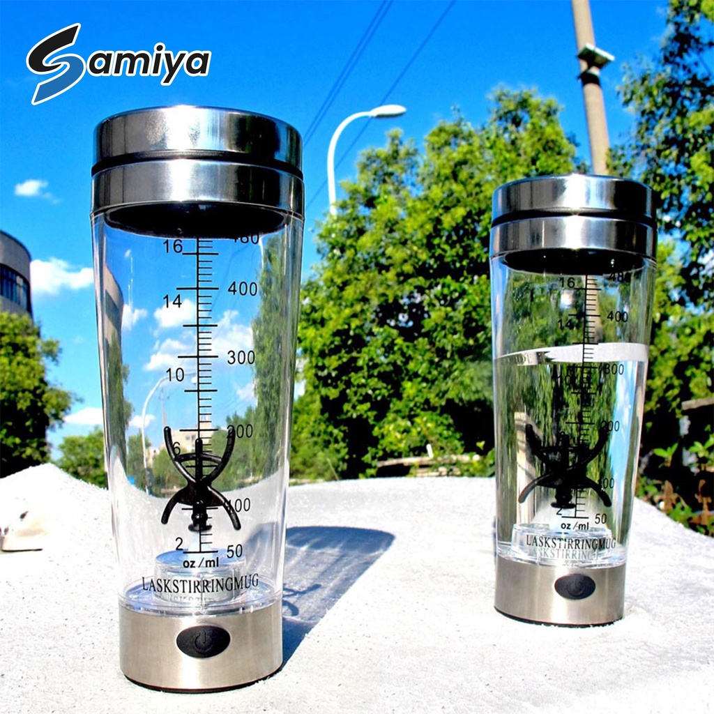 botol minum fitnes portable elektrik / botol fitness blender shaker cup otomatis