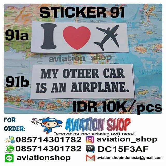 

Sticker stiker I Love Airplane