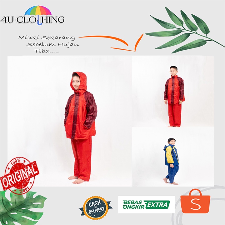 Jas hujan anak / setelan jas hujan anak / Jas Hujan anak laki laki bisa COD 4U CLOTHING