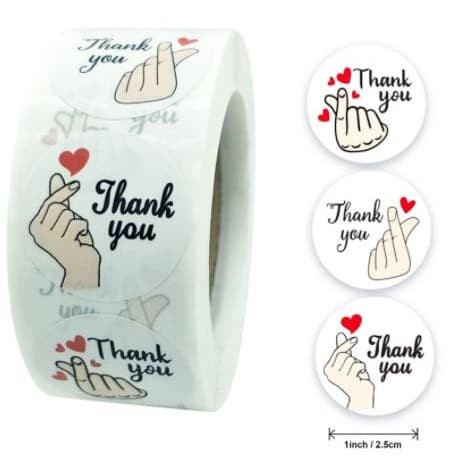 

Label Sticker THANK YOU stiker kemasan hamper kue souvenir kado pesta W