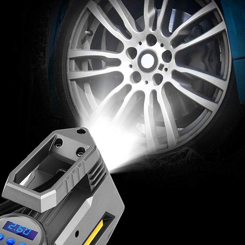 HSC Inflator Pompa Angin Ban Mobil Portable Tire Pump 150 PSI - Black
