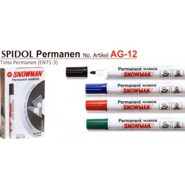 

Spidol Permanen AG 12 Snowman