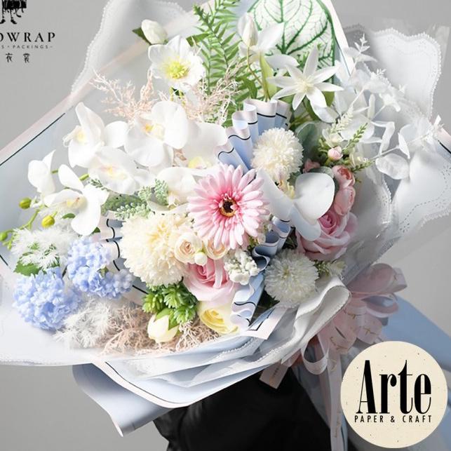 

Update! 20 Lembar Cellophane Matte Pastel List Kertas Buket Korea Bunga Flower Wrapping Paper Kado Arte Grosir Jakarta P.JYXK