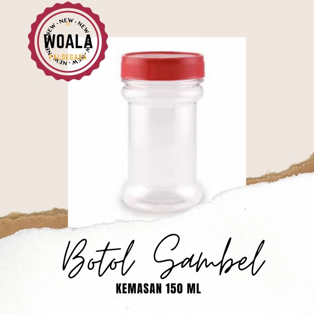 Botol Plastik Sambal PET 150ML Botol Multifungsi Serbaguna Botol Sambal, Tempat Bumbu