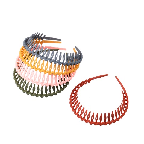 BANDO SIRKAM DOFF GLOSSY - Bandana Zigzag Matte Comb Headband Model Korea