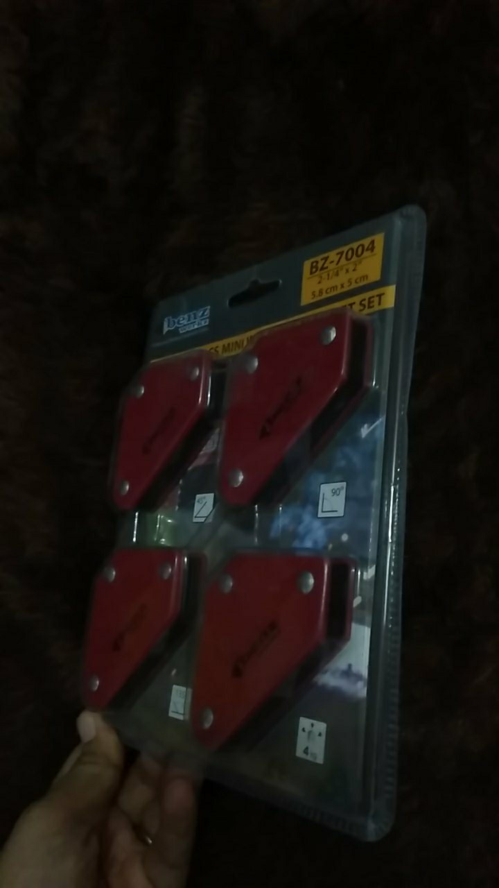 Benz Siku Magnet 2 Inch Magnetic Welding Holder Siku Magnet Las Set 4 Pcs Bz-7004 Perkakas Tukang