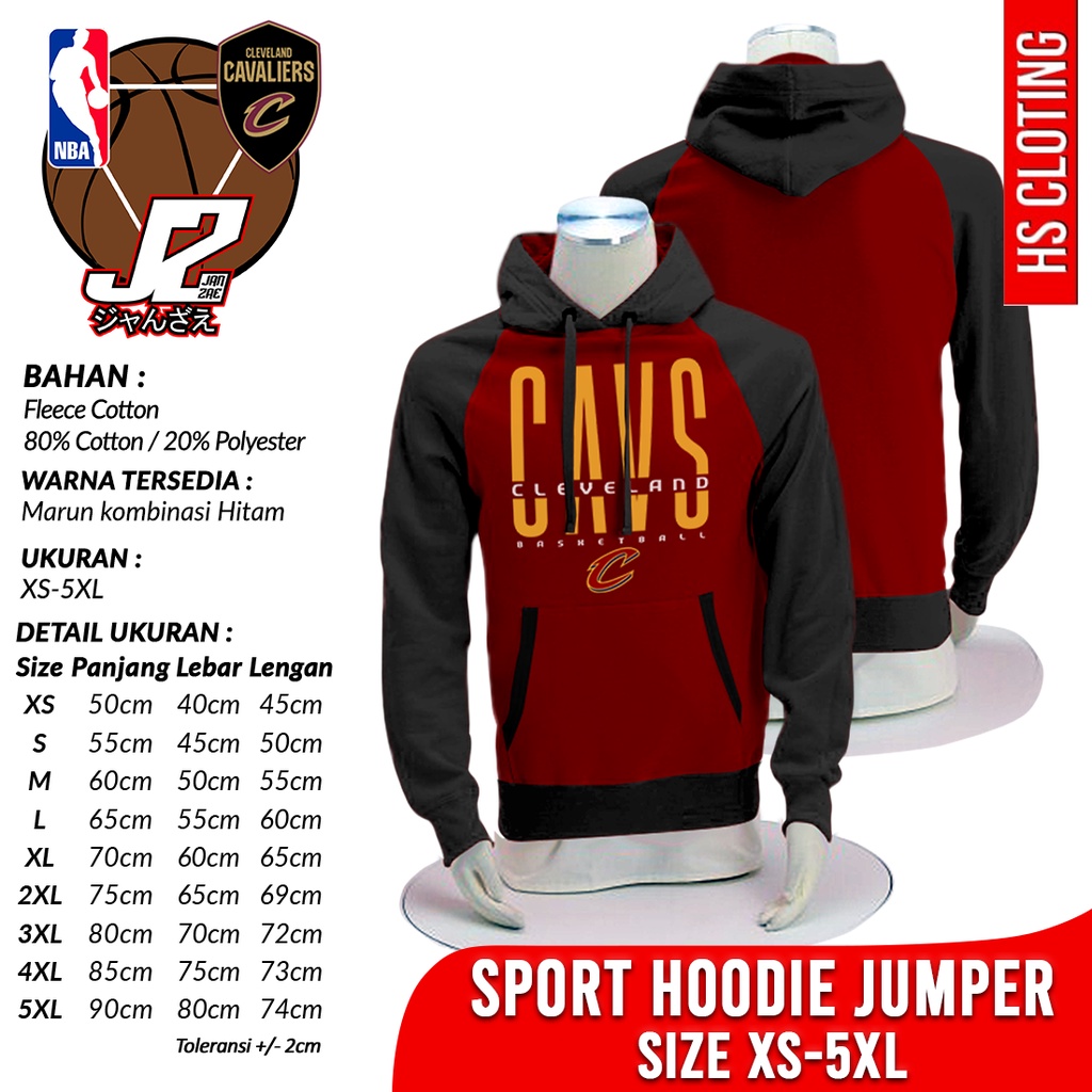 Jaket Basketball XS-5XL CLEVELAND CAVALIERS NBA CAVS JANZAE Eastern Conference Central Division Team