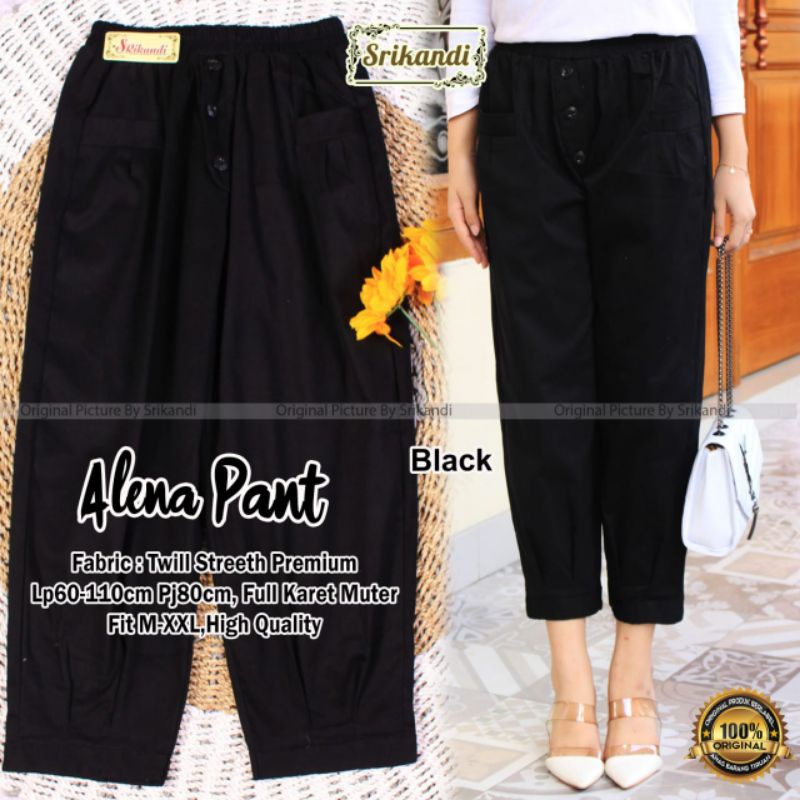 alena pants celana baggy bahan by srikandi