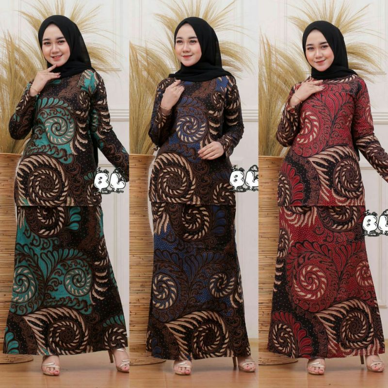 ROK DAN BLUS SETELAN LENGKAP BATIK RNB ORIGINAL MODERN SIZE M L XL