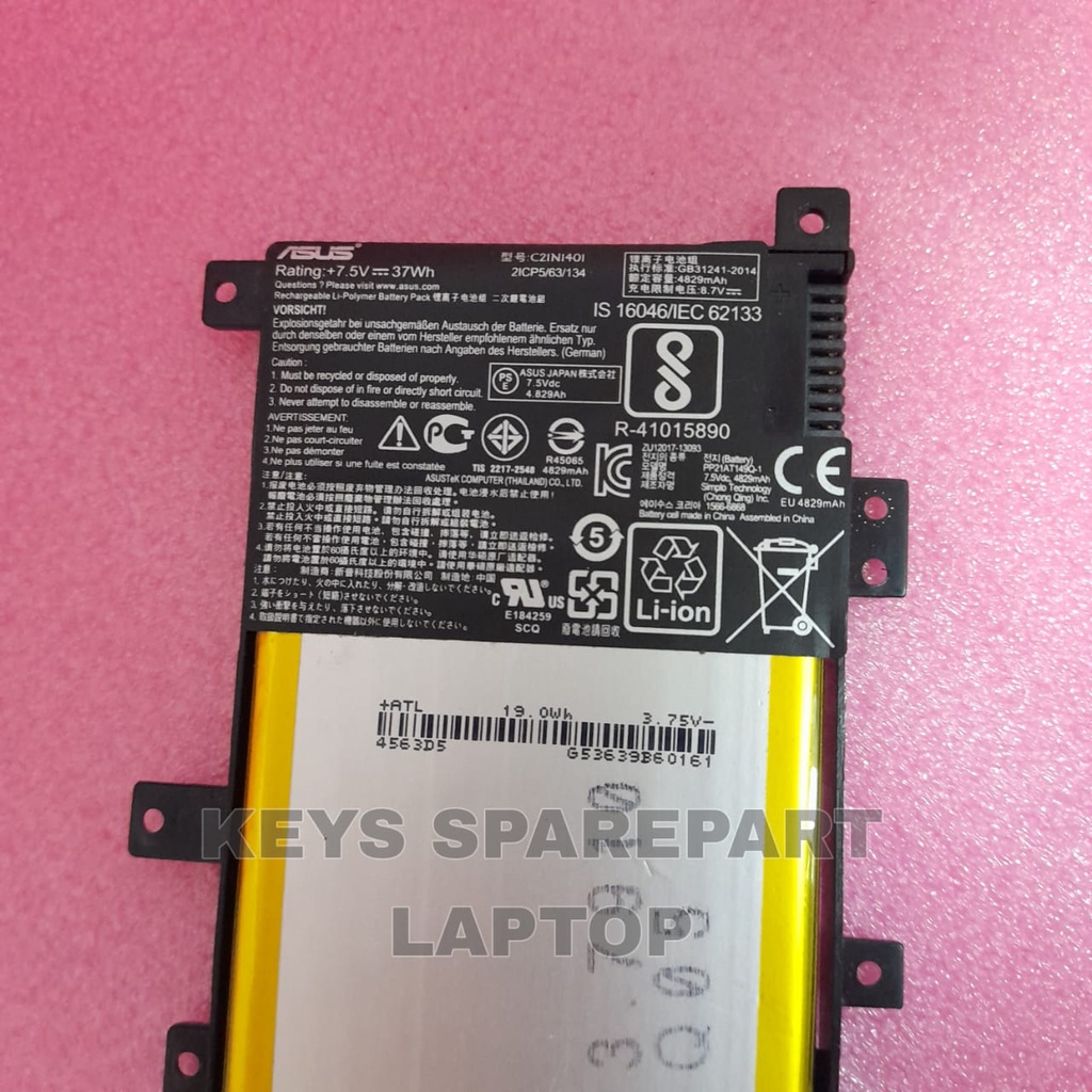 Baterai Batre Asus Laptop A455L X455L A455LN K455LF A455LD X455 X455LA X455LD A455 seri C21N1401 ORIGINAL