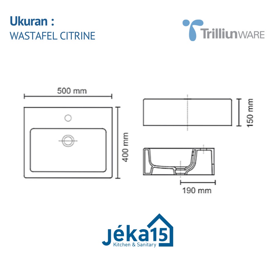 TRILLIUNWARE CITRINE WASTAFEL | WASTAFEL KOTAK