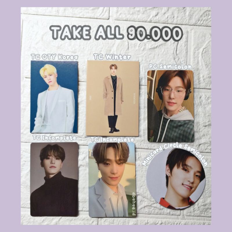 [ BOOKED ] DINO SET PC TC WINTER PHOTOCARD TRADING CARD OTY TC INCOMPLETE