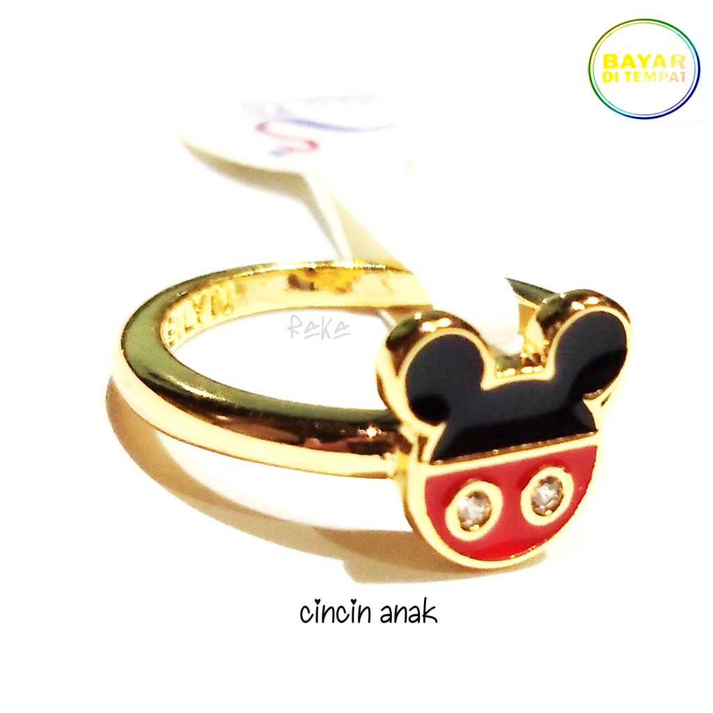 Raka Acc - Cincin Anak Xuping MICKEY MOUSE Perhiasan Lapis Emas 18k 118