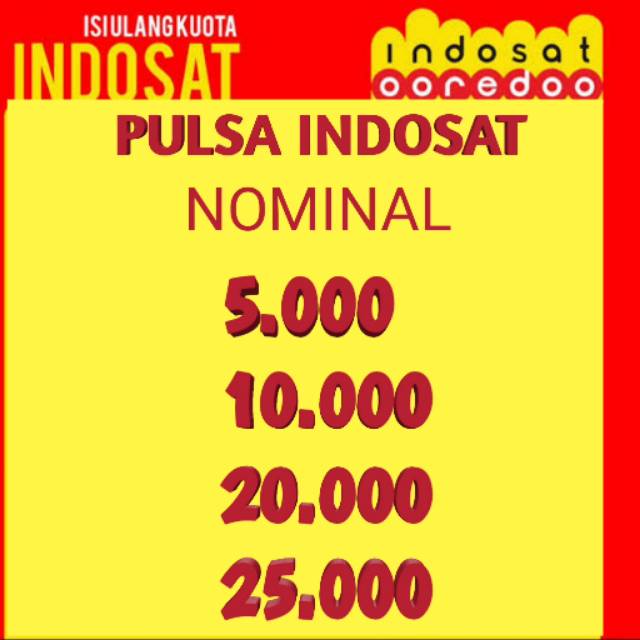 Pulsa Indosat Ooredoo Shopee Indonesia