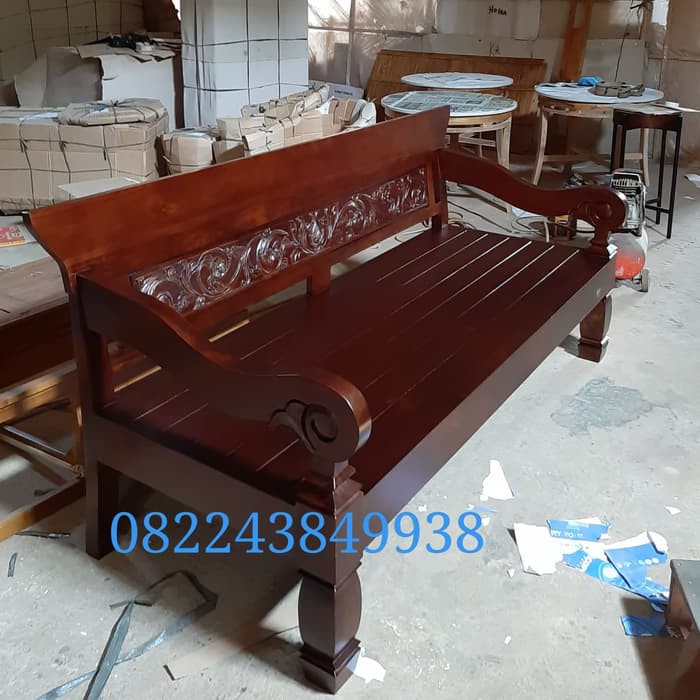 Bangku Kursi Teras Jawa Jati Jepara Bale Bale Risban Cafe Hotel Daybed