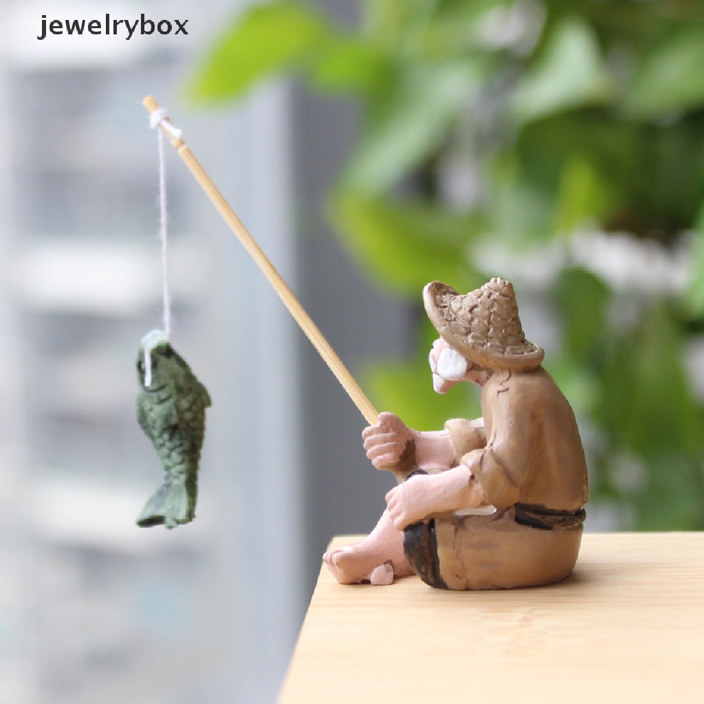 (jewelrybox) Miniatur Figur Orang Tua Bahan Resin Untuk Dekorasi Taman Mini / Lansekap Mikro