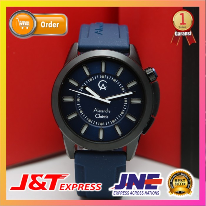 JAM TANGAN ALEXANDRE CHRISTIE ALEXANDER CHRISTIE PRIA COWOK ORIGINAL ORI AC 8632 ROSEGOLD BLUE