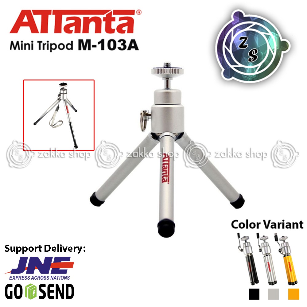 Attanta Mini Tripod M-103A u/ hp, action cam, sj4000, sj5000, xiaomi yi, Bpro, Kogan