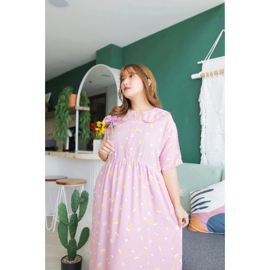 Daster ANDIN/Daster KOREA/Daster kerah renda/Dress korea/homedress korea/daster busui/daster rayon