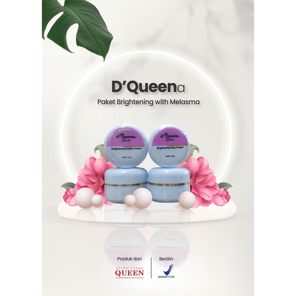 D'QUEENa Paket Brightening with Whitening cream