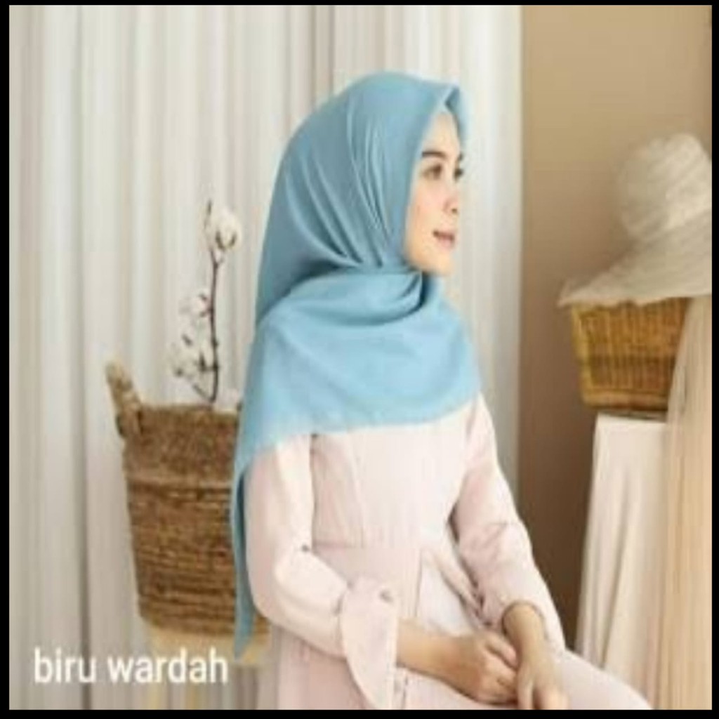 WAJIB PUNYA JILBAB SAUDIA RAWIS SEGI EMPAT MURAH /HIJAB SAUDIA RAWIS / KERUDUNG SAUDIA RAWIS TERBARU-biru wardah