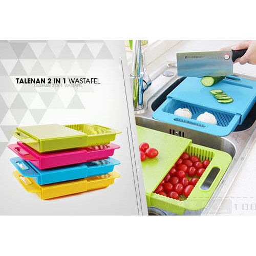 2 in 1 talenan wastafel - tirisan sayur air - telenan unik