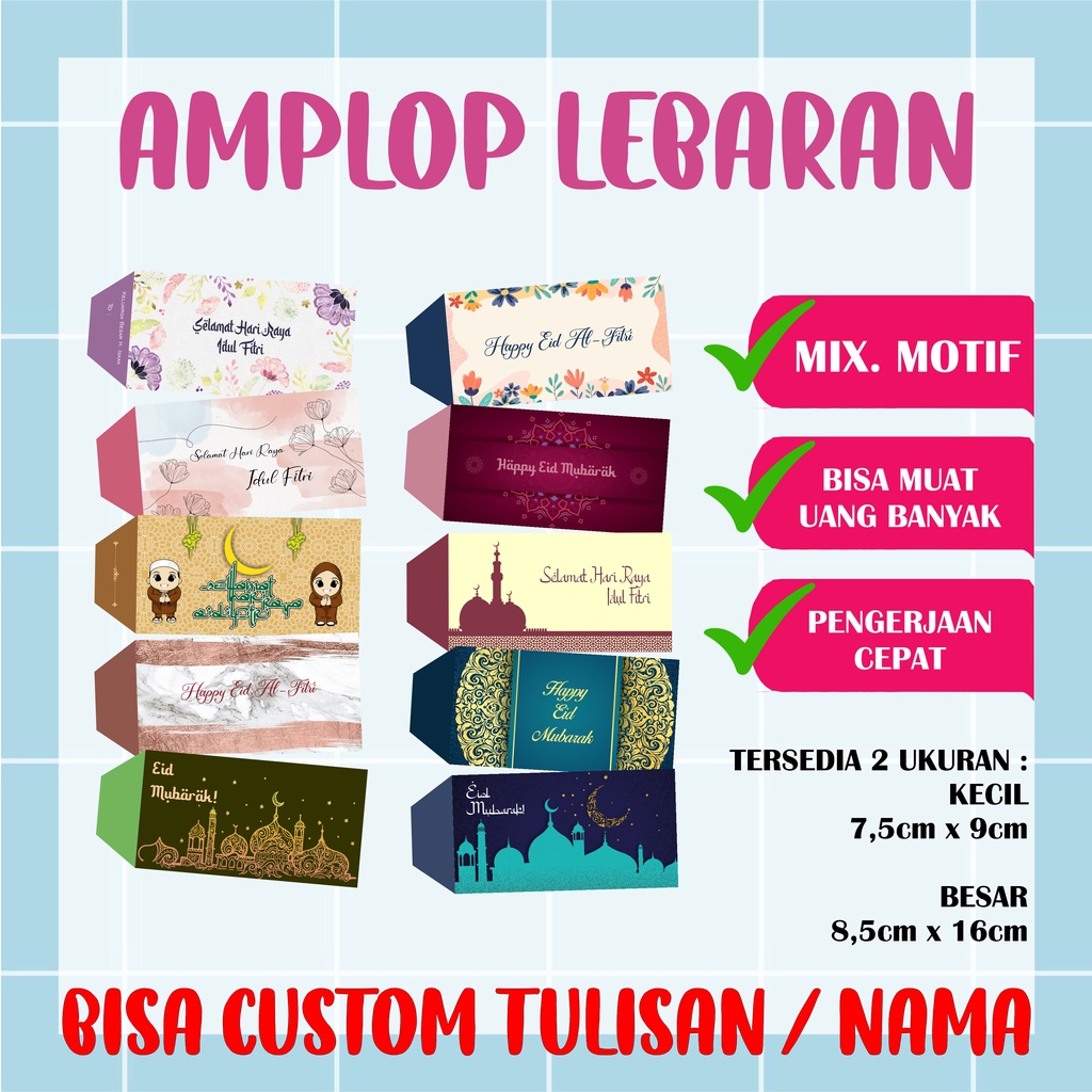 

Amplop Lebaran Amplop Idul Fitri Amplop THR Murah Bisa Custom (Part 4)