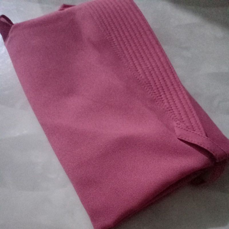 KERUDUNG MARYAM PET / BERGO PET TALI / HIJAB INSTAN-DUSTY PINK