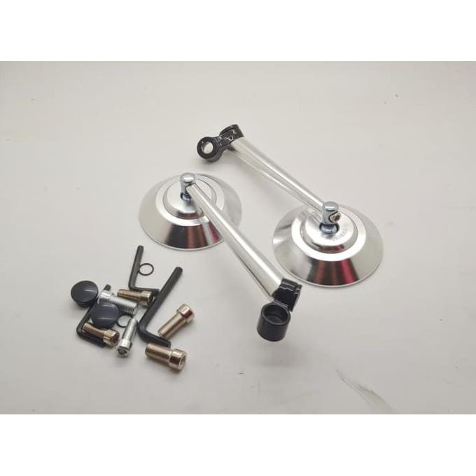 Discount Spion Model Rizoma Bulat Classic Cnc Aluminium Silver Kaca Biru Dijamin Ori