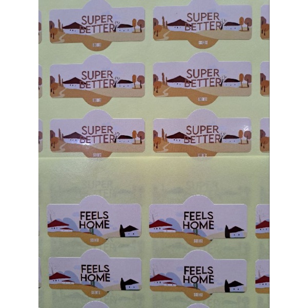 

Cetak Sticker Label Cromo + Laminating + Cutting