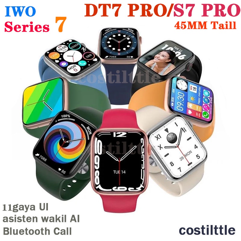 New IWO ORI SERIES 7 DT7 +/DT NO.1 7/DT7 PRO MAX/S7PRO Smartwatch IP68 Waterproof 1.9inch Square