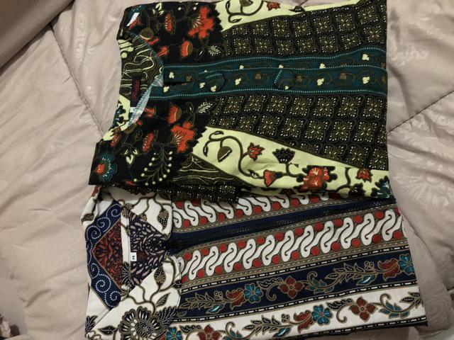 Tunik Batik Ratoe Modern Kode A63 Kancing Depan Tangan 7/8 Bhn Katun Batik Sinaran