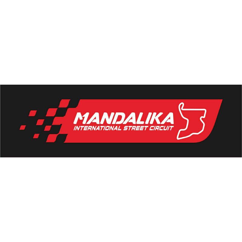 stiker MANDALIKA RACING, stiker cutting sirkuit MANDALIKA RACING TEAM buat Mobil, motor