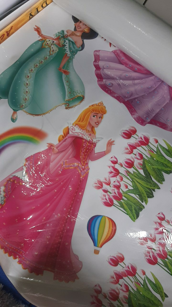 Abc1018 Princess Rainbow Wallsticker Wall Stiker 60x90