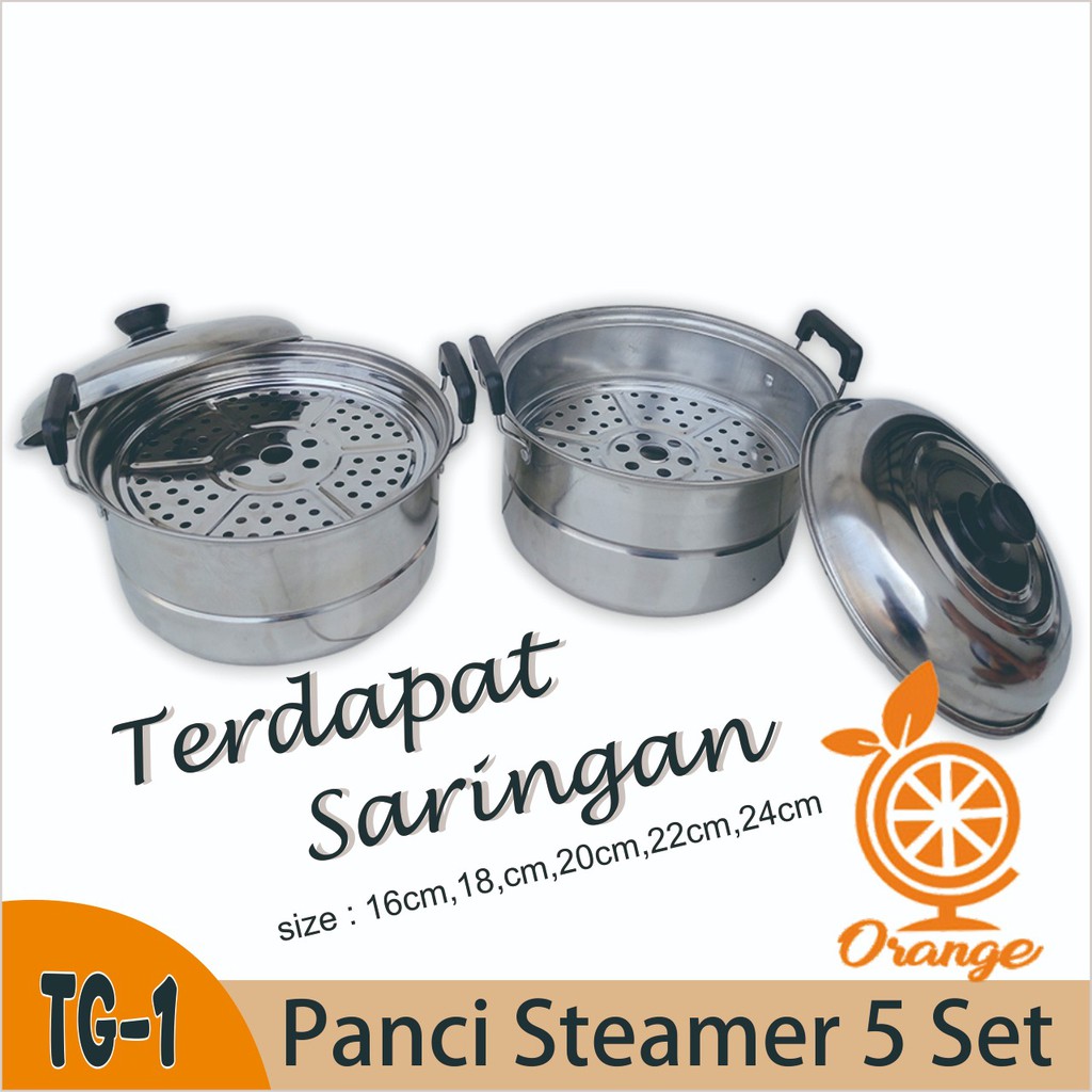 Panci Steamer 5 Set Panci Kukusan Dandang panci sebaguna panci multifungsi