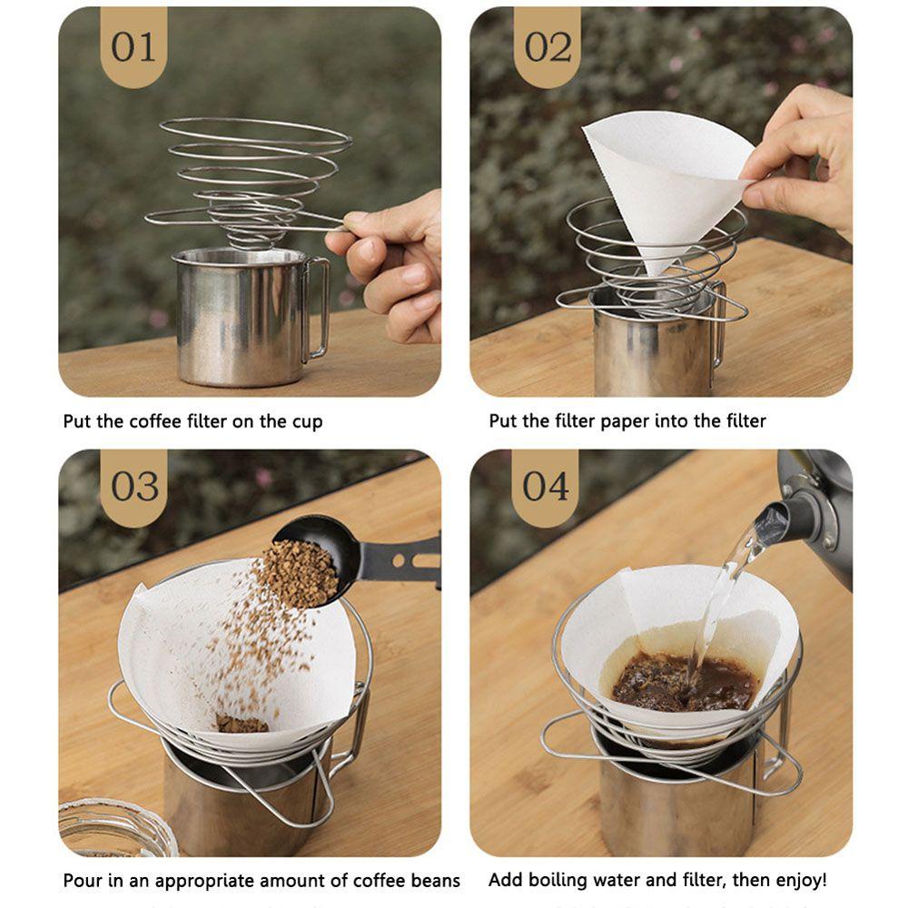 Lanfy Coffee Drip Rack Travel Lipat Outdoor Tools Filter Aksesoris Bubuk Kopi Reusable Dripper Funnel Filter Cup