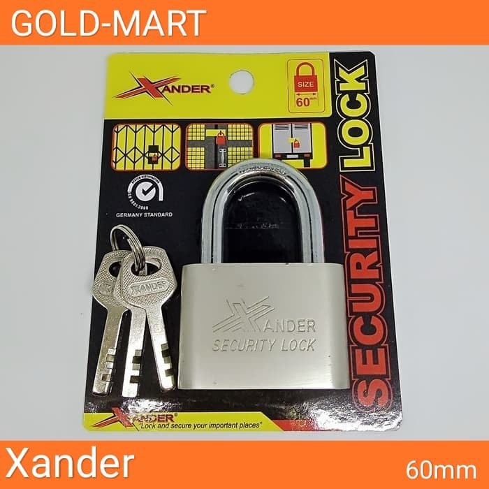 GEMBOK XANDER 30 40 50 60 MM LEHER PANJANG