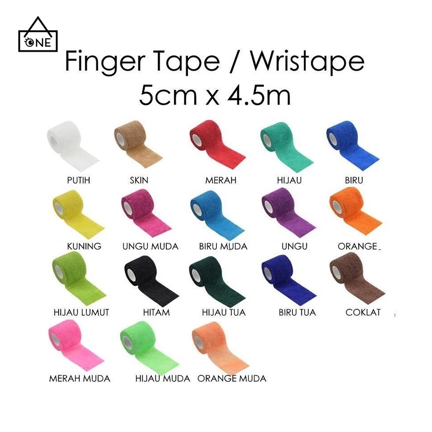 Finger Tape Wrist Tape 4.5 meter Taping Olahraga Tapping Volly Murah Perban Elastis Jari Tangan 5cm x 4.5m COD❤️A.one