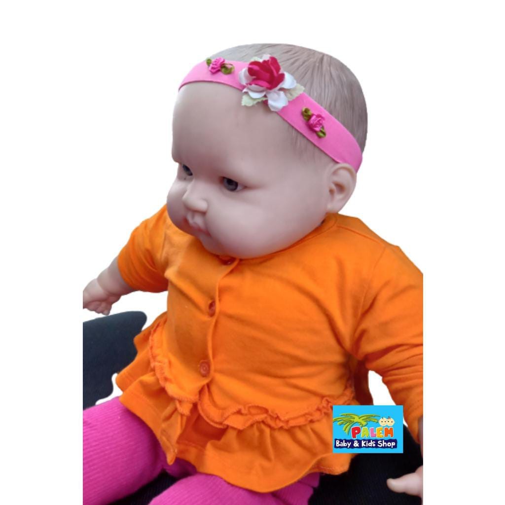 eeru baby bandana baby warna bunga usia 0+ bulan/bando bayi