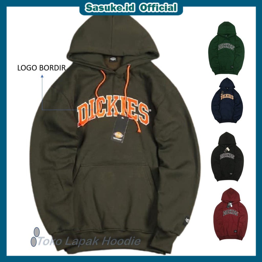 sasuke.id - DICKIES Jaket Hoodie Pria Distro Murah Premium Full Bordir / Sweater Hoodie DICKIES Terlaris