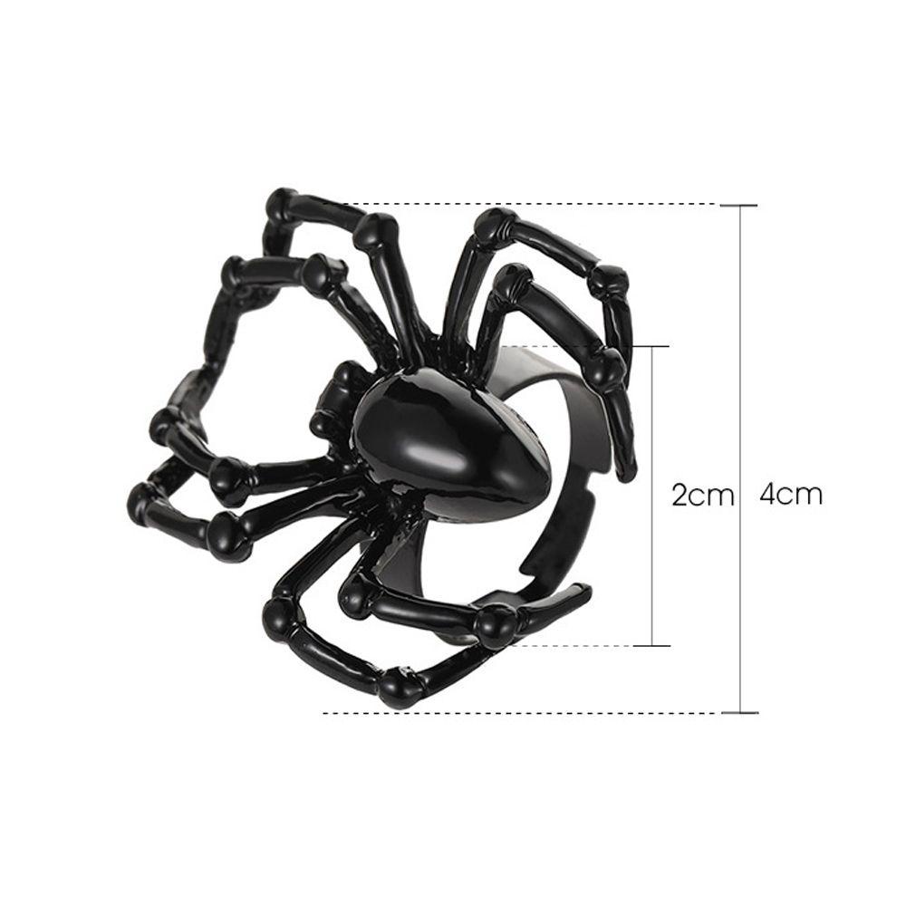 Preva Spider Cincin Perempuan Pria Gothic Biker Rock Mens Rings Stainless Steel Hip Hop Halloween