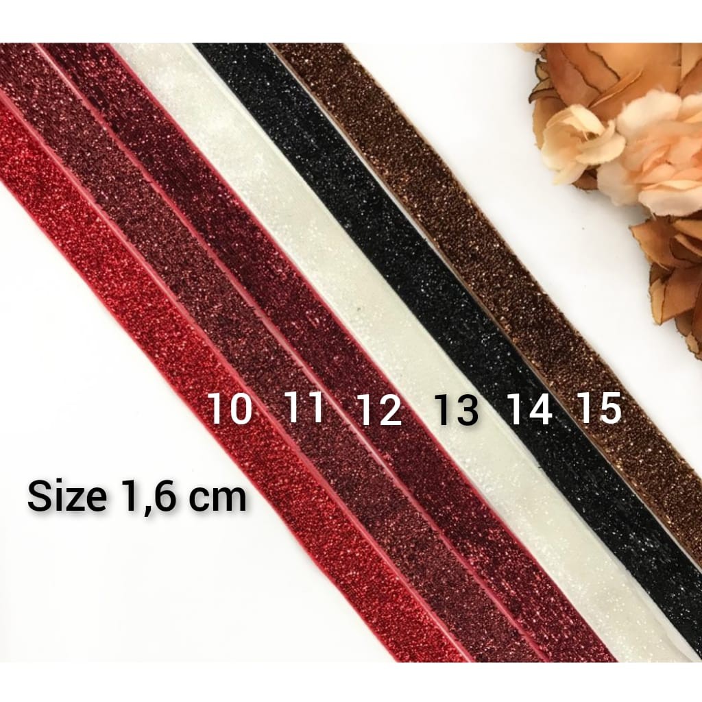 1 YARD - 1.6 CM PITA BLUDRU GLITER | VELVET GLITER