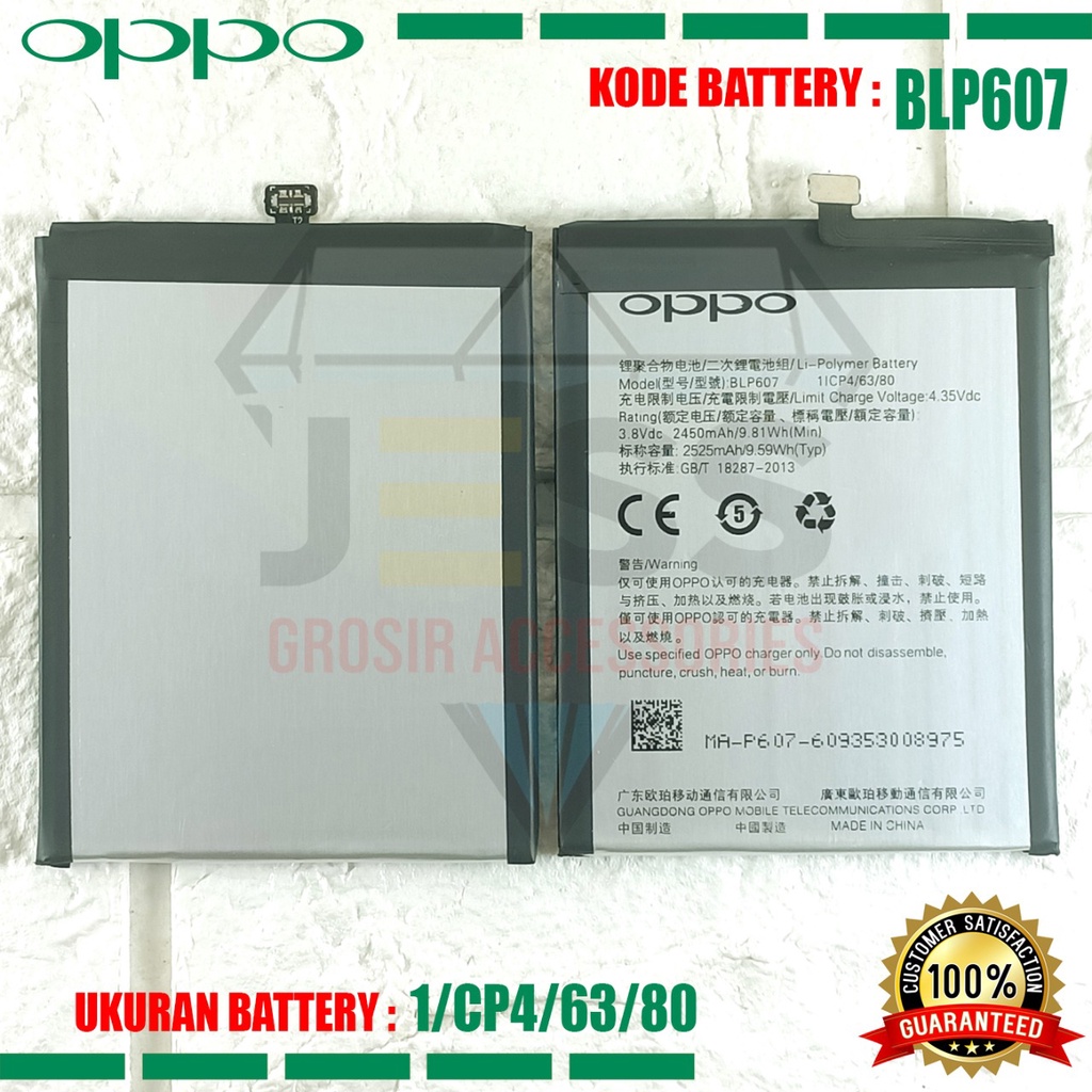 Baterai Battery Original ONEPLUS BLP607 BLP-607 For tipe OnePlus X , One Plus X , E1001 , OPPO A30