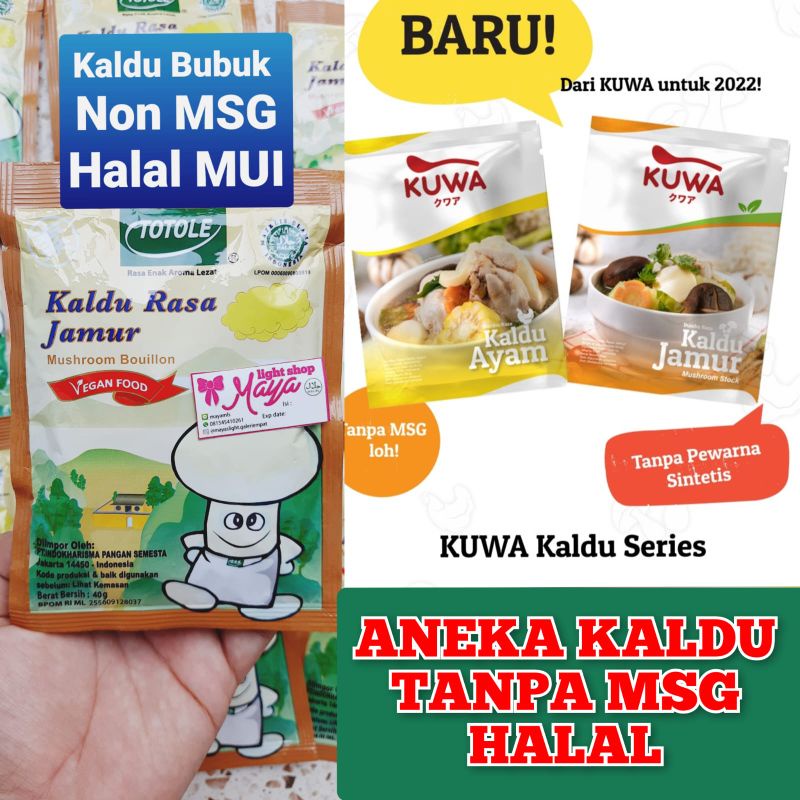 

kaldu bubuk no msg penyedap ayam jamur totole kuwa halal bumbu masak mpasi baby bumil