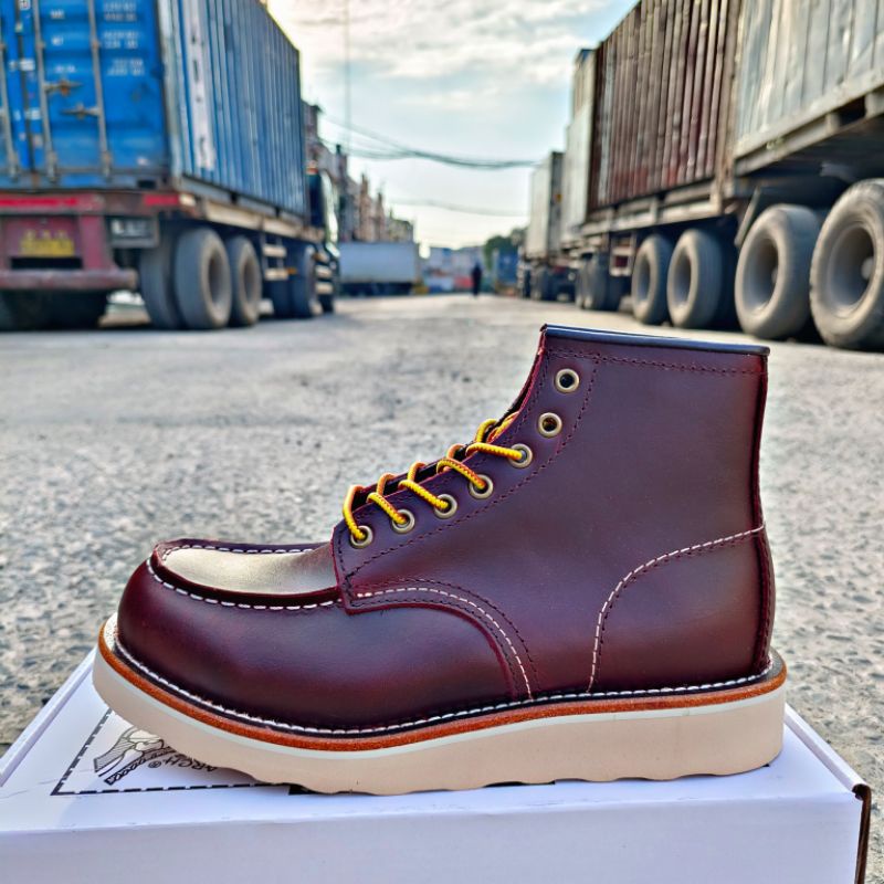 [New] WHITE'S BOOTS 8875 MOCTOE  Deep Red Full Grain oiled model Redwing