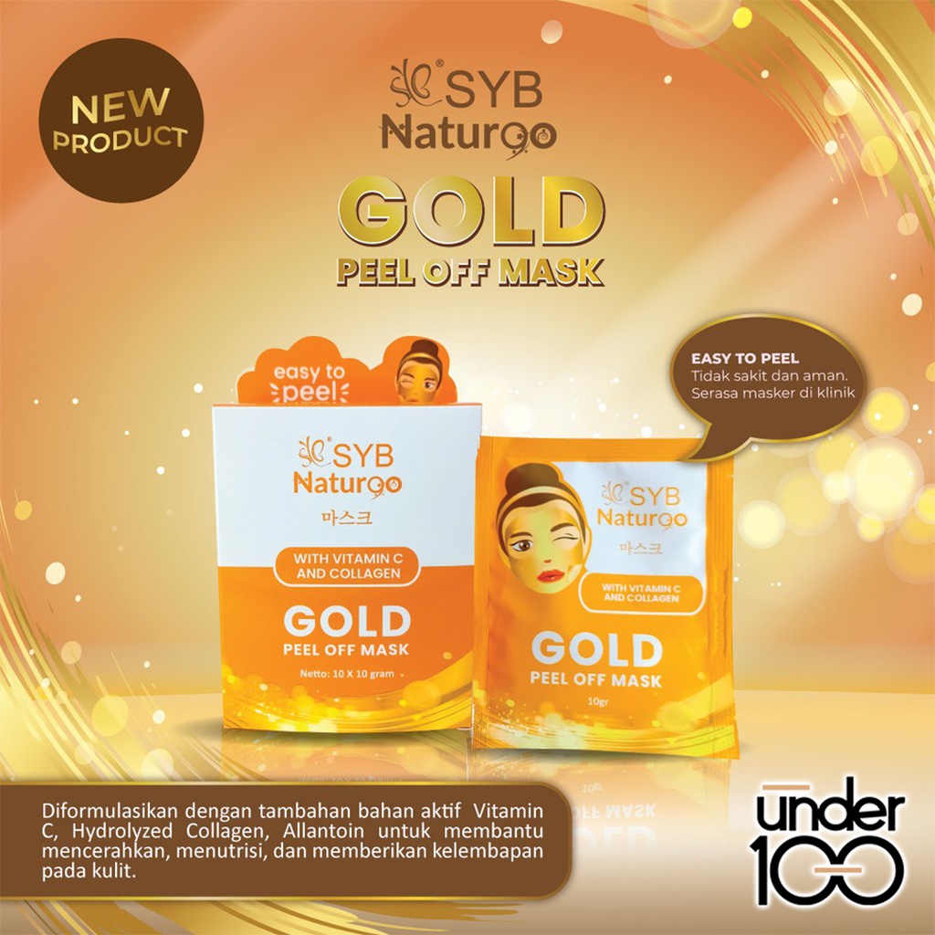 (COD)SYB NATUR90 Peel Off Mask Goat milk | Diamond | Gold | Charcoal | Acne Jerawat Masker Wajah (BPOM) 10gr
