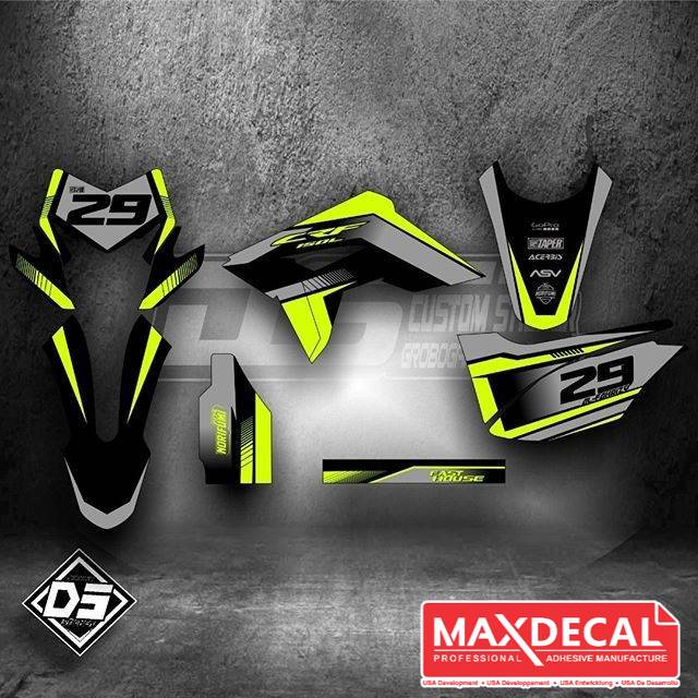 Decal Stiker CRF 150 L Silver hijau